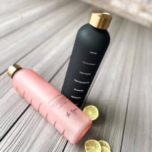 The Figure Water Bottles black pink